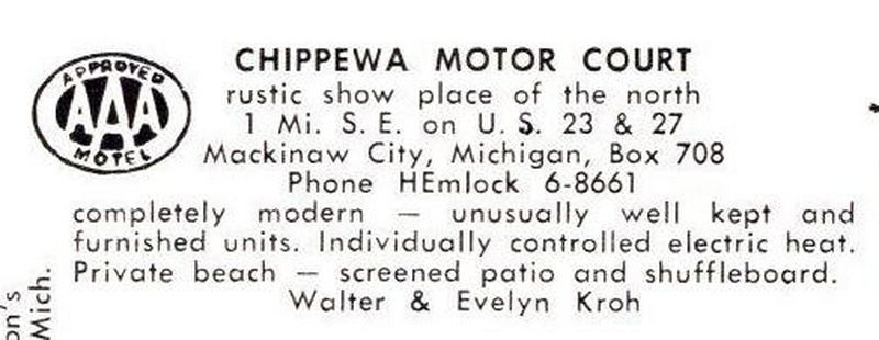 Chippewa Motor Court - Vintage Postcard (newer photo)